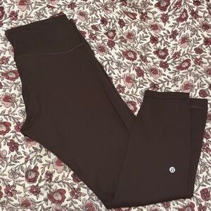 Lululemon wundertrain 26’ Brown Leggings